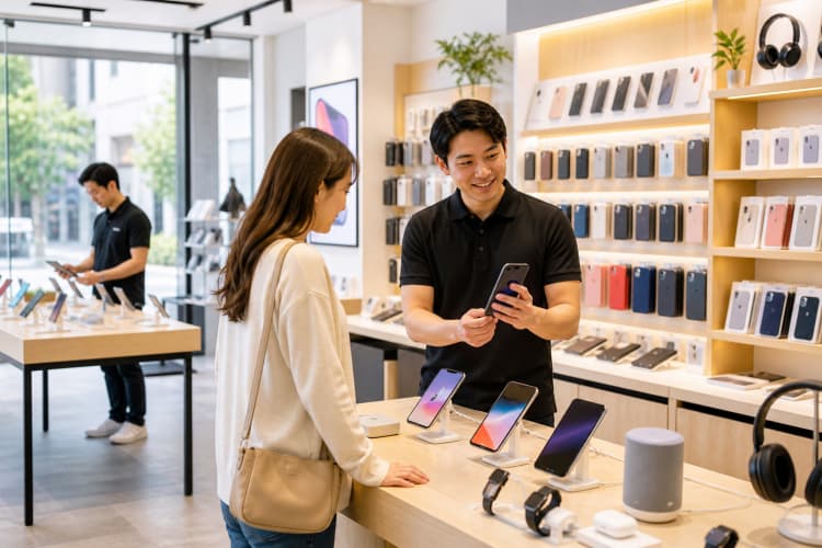 数码家电门店使用微信电子券示意